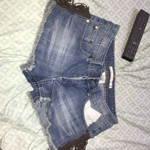 Blue jean shorts